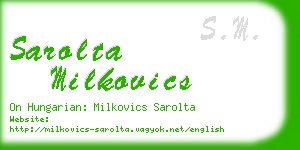 sarolta milkovics business card